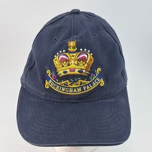 Vintage Buckingham Palace Hat Cap Strap One Size Blue Embroidered Adjustable